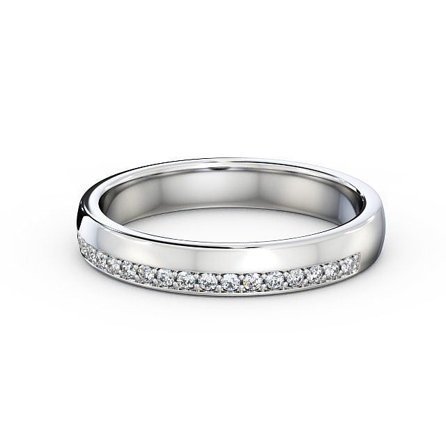 Half Eternity Ring, Offset Round Cut Stones