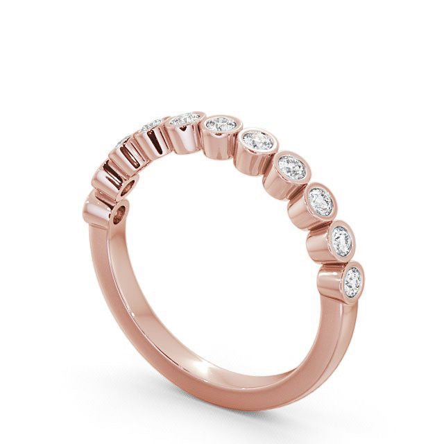 Half Eternity Ring, Round Cut Rub-Over