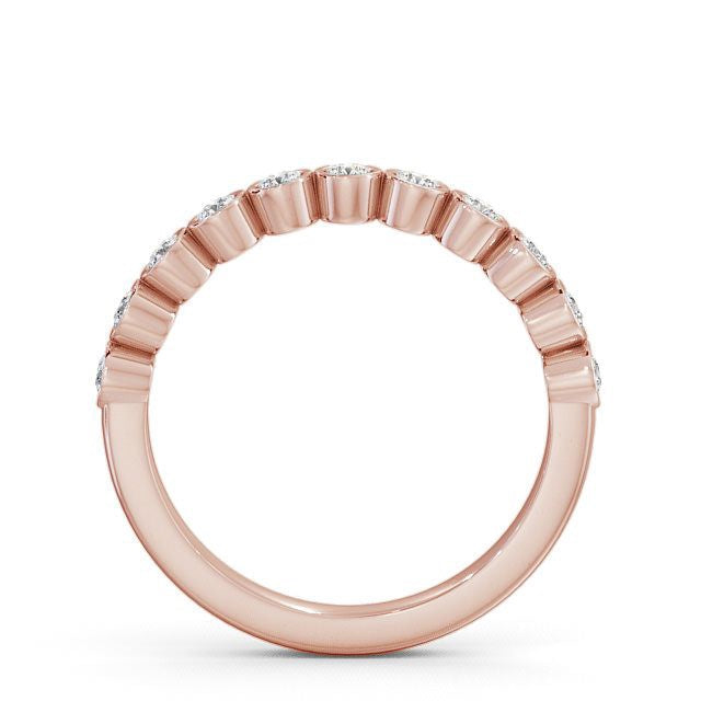 Half Eternity Ring, Round Cut Rub-Over
