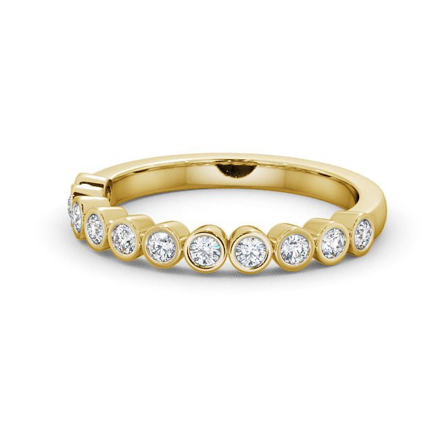 Half Eternity Ring, Round Cut Rub-Over