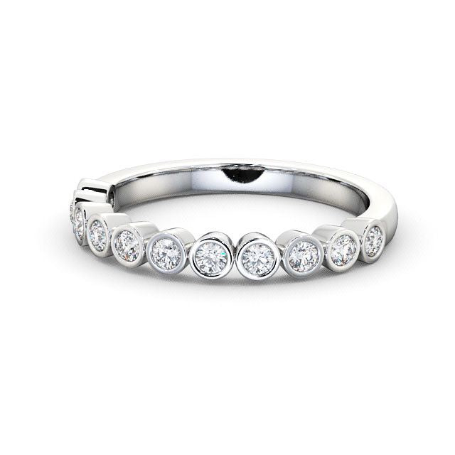 Half Eternity Ring, Round Cut Rub-Over