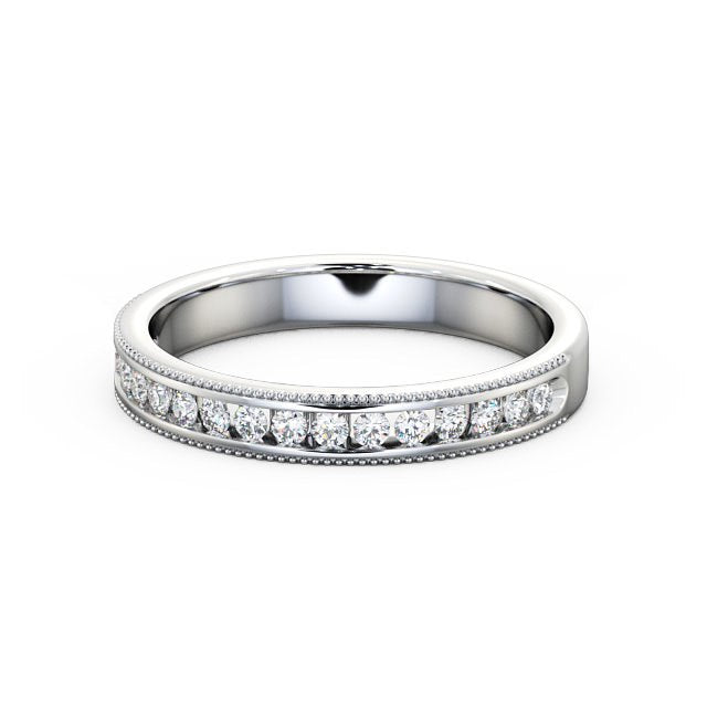 Half Eternity Ring, Round Cut With Migrain Edge