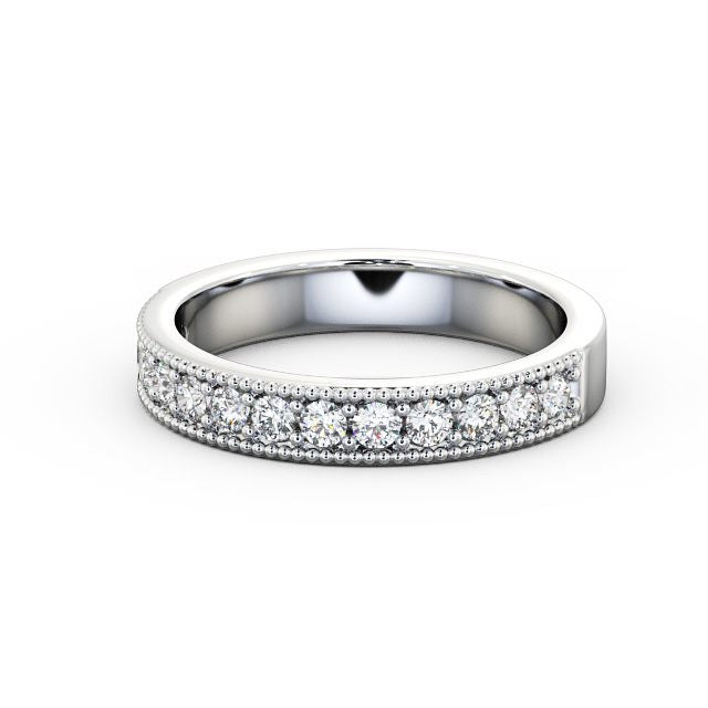 Half Eternity Ring, Vintage Design, Milgrain Edge