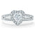 Heart Cut Lab Diamond Engagement Ring, Classic Halo