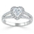 Heart Cut Lab Diamond Engagement Ring, Classic Halo
