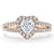 Heart Cut Lab Diamond Engagement Ring, Classic Halo