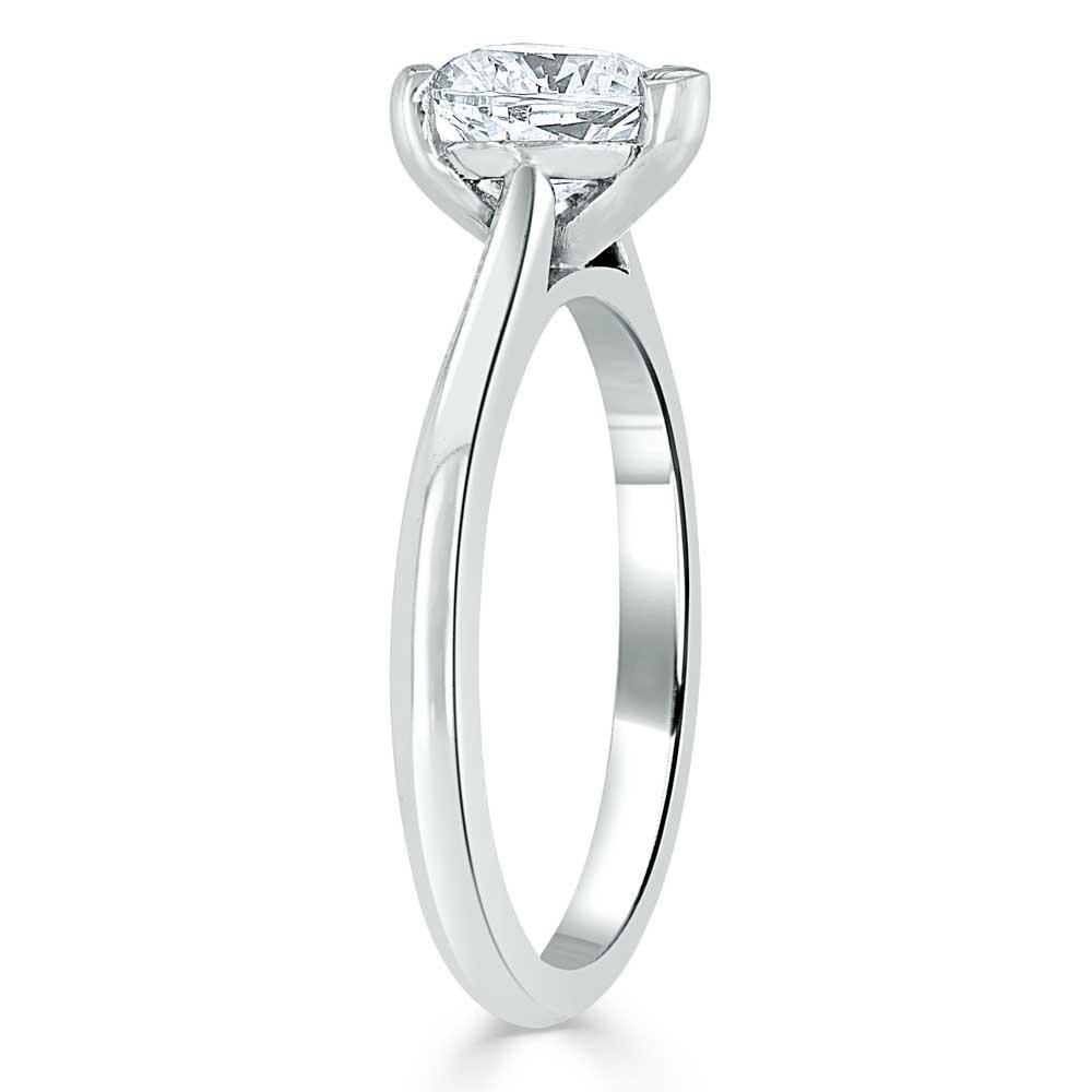 Heart Cut Lab Diamond Engagement Ring, Classic Style