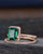 Lab Emerald & Lab Diamond Bridal Ring Set