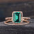 Lab Emerald & Lab Diamond Bridal Ring Set