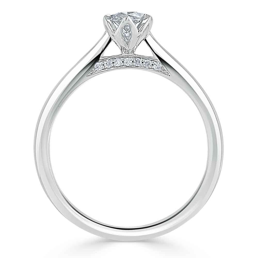 Marquise Cut Lab Diamond Engagement Ring, Classic Design