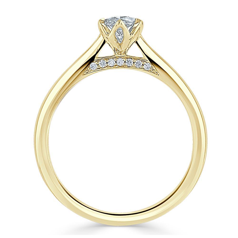 Marquise Cut Lab Diamond Engagement Ring, Classic Design