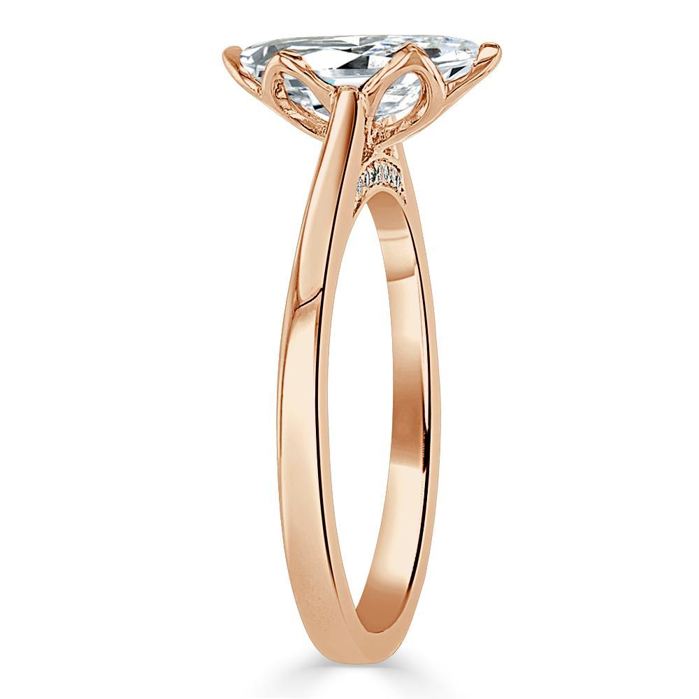 Marquise Cut Lab Diamond Engagement Ring, Classic Design