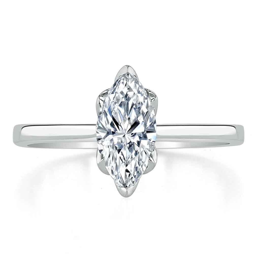 Marquise Cut Lab Diamond Engagement Ring, Classic Design