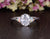 Oval Cut Lab Diamond & Opal Engagement Ring, Edwardian Design
