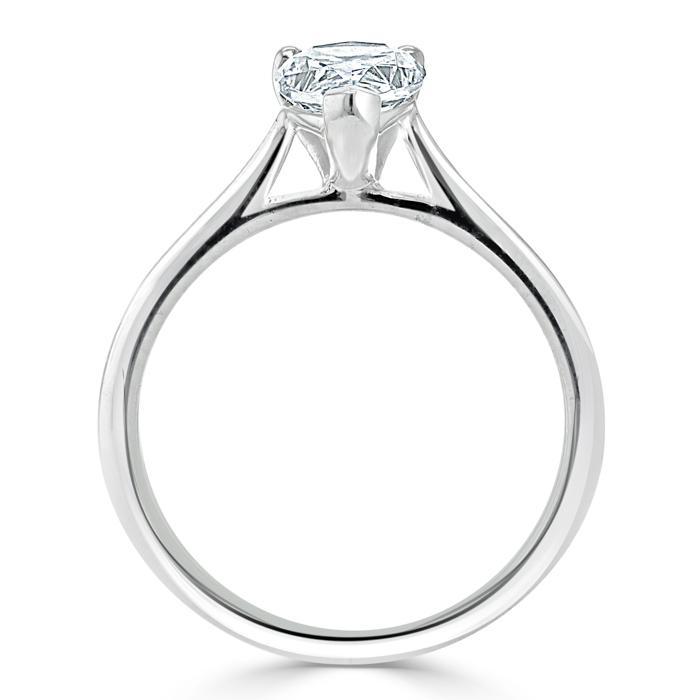 Pear Cut Lab Diamond Engagement Ring, Classic Style