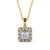 Princess Cut Classic Halo Pendant