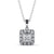Princess Cut Classic Halo Pendant
