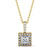Princess Cut Classic Halo Pendant