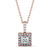 Princess Cut Classic Halo Pendant