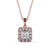 Princess Cut Classic Halo Pendant