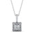 Princess Cut Classic Halo Pendant