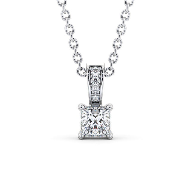 Princess Cut Classic Solitaire Pendant