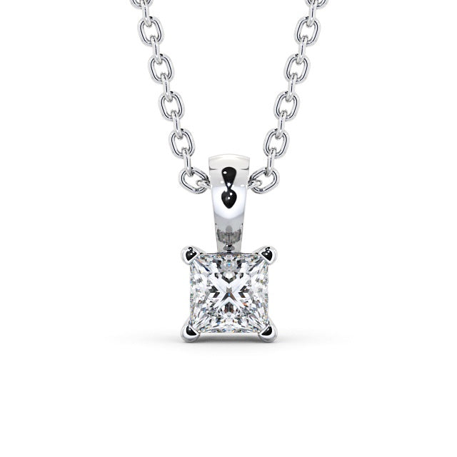 Princess Cut Classic Solitaire Pendant