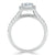 Princess Cut Lab Diamond Engagement Ring, Classic Halo with Split Shank