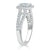 Princess Cut Lab Diamond Engagement Ring, Classic Halo with Split Shank