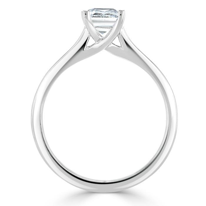 Princess Cut Lab Diamond Engagement Ring, Classic Style