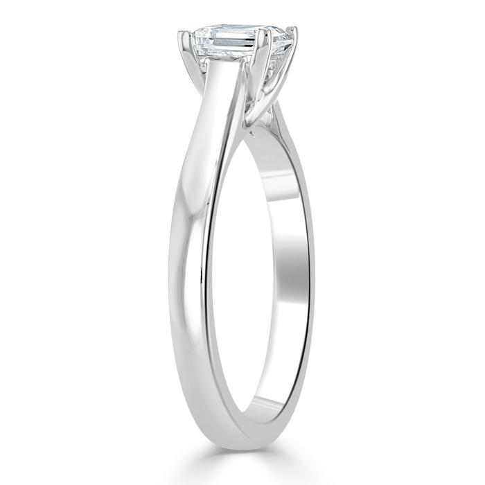 Princess Cut Lab Diamond Engagement Ring, Classic Style