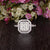 Princess Cut Lab Diamond Engagement Ring, Vintage Design