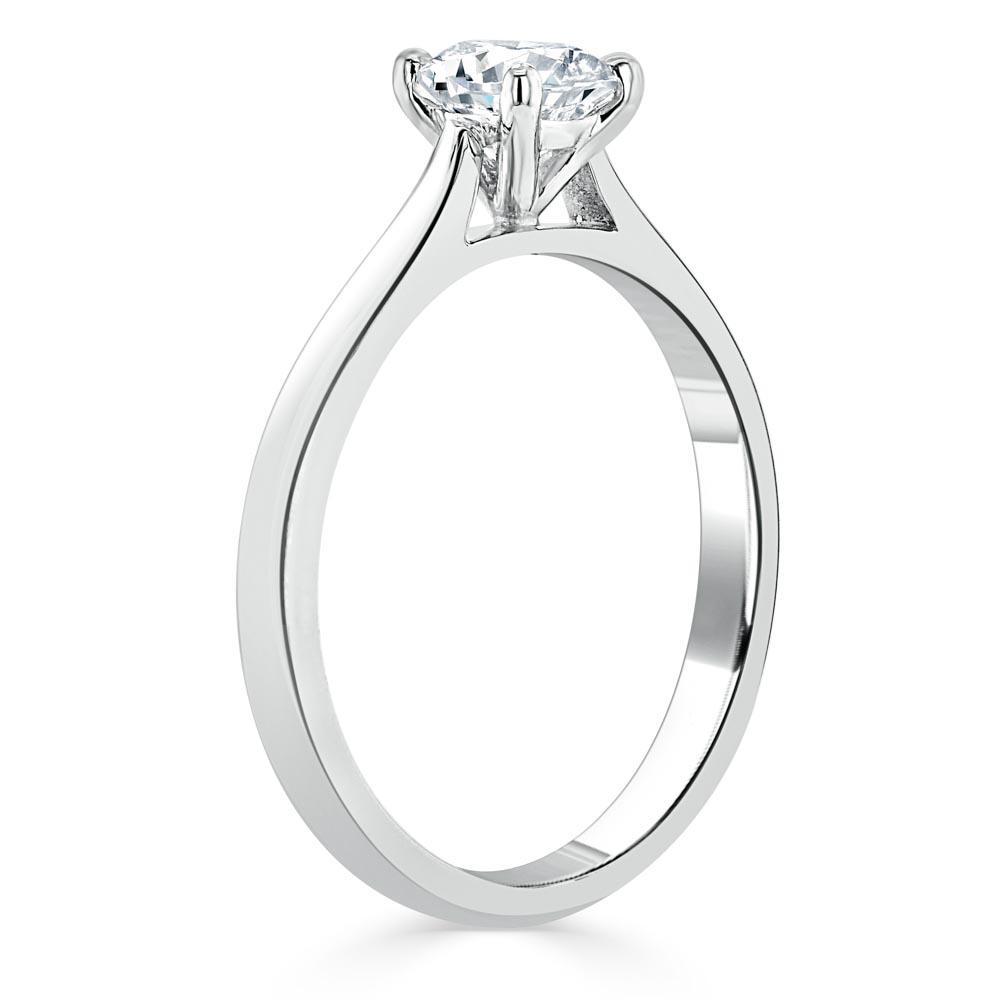 Radiant Cut Lab Diamond Engagement Ring, Classic Style