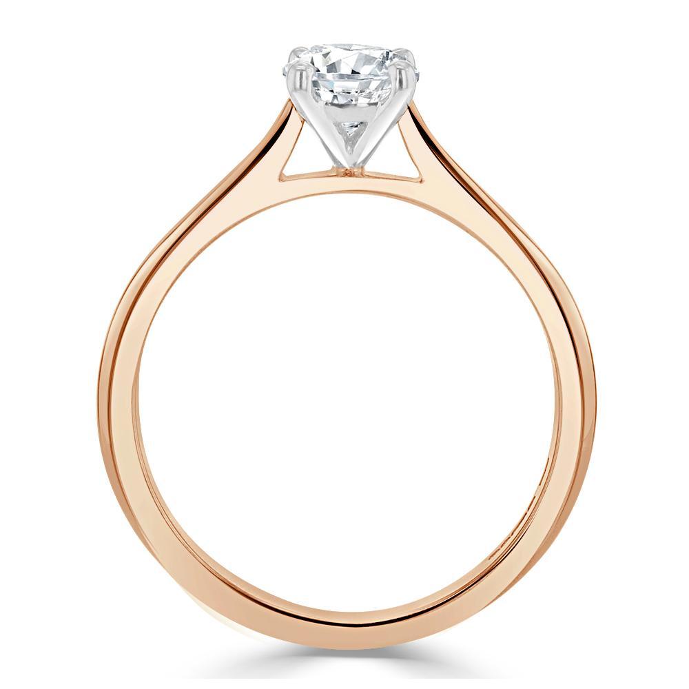 Radiant Cut Lab Diamond Engagement Ring, Classic Style