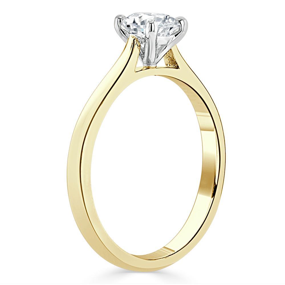Radiant Cut Lab Diamond Engagement Ring, Classic Style