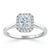 Radiant Cut Lab Diamond Halo Engagement Ring