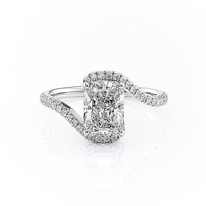 Radiant Cut Lab Diamond Twist Ring