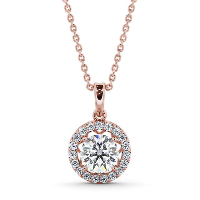 Round Cut Classic Halo Pendant