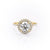 Round Cut Lab Diamond Engagement Ring, Classic Halo