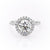 Round Cut Lab Diamond Engagement Ring, Classic Halo