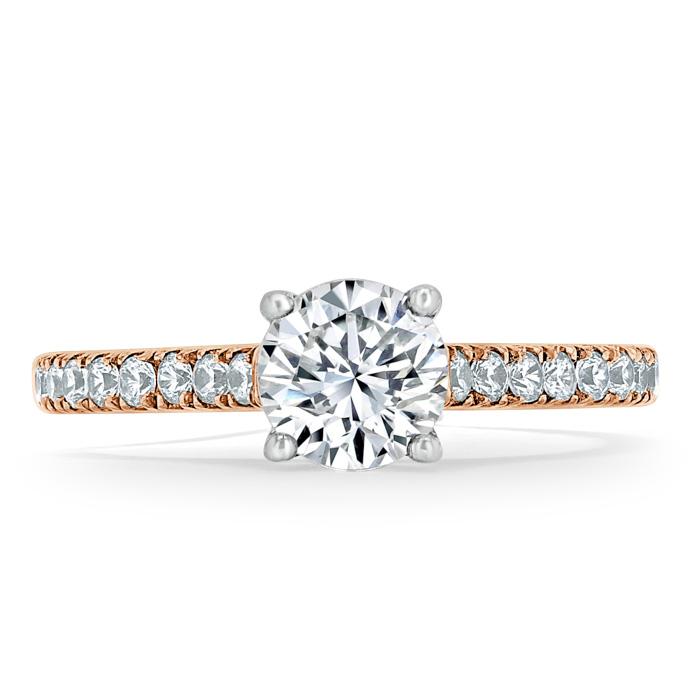Round Cut Lab Diamond Engagement Ring, Classic Style