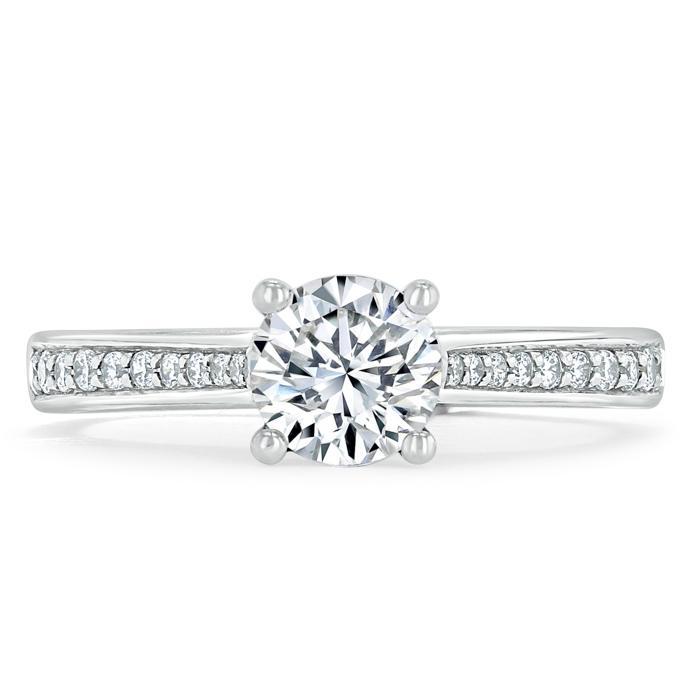 Round Cut Lab Diamond Engagement Ring, Classic Style