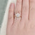 Vintage Style Bridal Ring Set, Oval Cut Center Stone