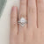 Vintage Style Bridal Ring Set, Pear Cut Center Stone