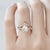 Vintage Style Bridal Ring Set, Pear Cut Center Stone