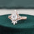 Vintage Style Bridal Ring Set, Pear Cut Center Stone