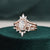3pcs Vintage Style Bridal Ring Set, Oval Cut Center Stone