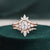3pcs Vintage Style Bridal Ring Set, Oval Cut Center Stone