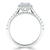 Asscher Cut Lab Diamond Engagement Ring, Classic Halo