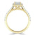 Asscher Cut Lab Diamond Engagement Ring, Classic Halo